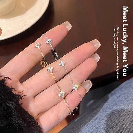 French Light Luxury Starry Sky Flower Bracelet