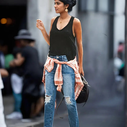 Stretchy Boyfriend Jeans For Women - Ripped, Distressed, Comfortable Denim Pants With Five-Pocket Design, Faded Wash, And Relaxed Fit Amazon Don't Sell