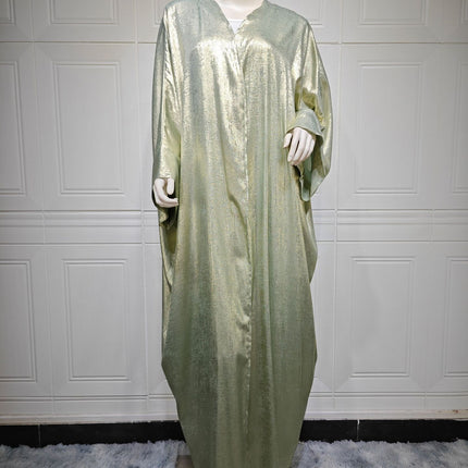 Muslim Fashion Bronzing Robe Abaya Outer Wear