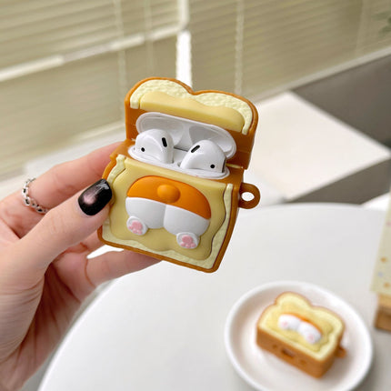 Cartoon Toast Small Corgi Suitable For Bluetooth Wireless Earphone Case