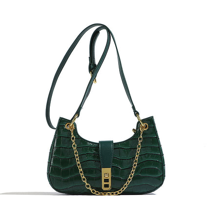 Fashionable Stone Pattern High-grade Shoulder Underarm Small Square Bag