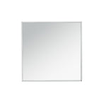 Miroir carré en argent de 11,8 pouces de la marque eprolo, miroir mural moderne avec cadre argenté brillant.