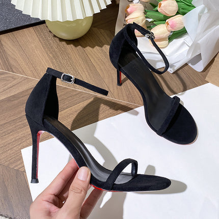 Black And Red Background Women's High Heels