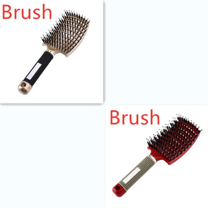 Hairbrush Anti Klit Brushy Haarborstel Women Detangler Hair Brush Bristle Nylon Scalp Massage  Teaser Hair Brush Comb - Novah