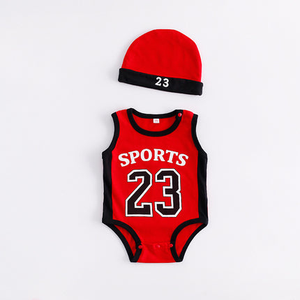 Five-Color Sports Baby Clothing Basketball No 23 Modeling Jumpsuit