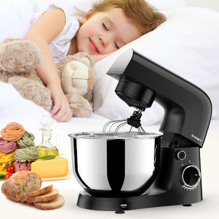 SVEWT SM-1540 1500W Stand Mixer Chef Machine Food Mixer 10-Speed Control With 5.5L SUS304 Stainless Steel Bowl - Black