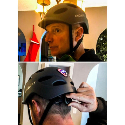 Electric Led Cycling Helmet With Tail Light