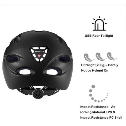 Electric Led Cycling Helmet With Tail Light