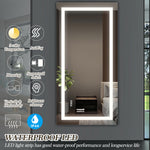 Miroir de salle de bain LED eprolo 72x36 pouces avec lumières, anti-buée et fonction de gradation, miroir de vanité moderne.