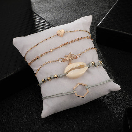 Shell Love Geometry 5 Piece Bracelet