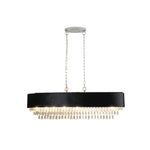 Lustre en cristal moderne eprolo avec plusieurs bras et pendentifs en cristal, éclairage élégant pour la décoration intérieure.