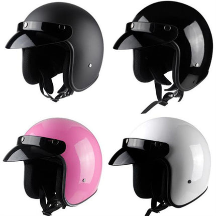 Men And Women Motorcycle Retro Hard Hat Helmet