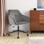 Chaise de bureau en velours eprolo, moderne avec roulettes, idéale pour salon, chambre ou bureau à la maison.