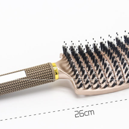 Hairbrush Anti Klit Brushy Haarborstel Women Detangler Hair Brush Bristle Nylon Scalp Massage  Teaser Hair Brush Comb - Novah