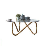Canapé d’extérieur en rotin tissé avec fauteuil et table à thé Novah, mobilier de jardin élégant et confortable.