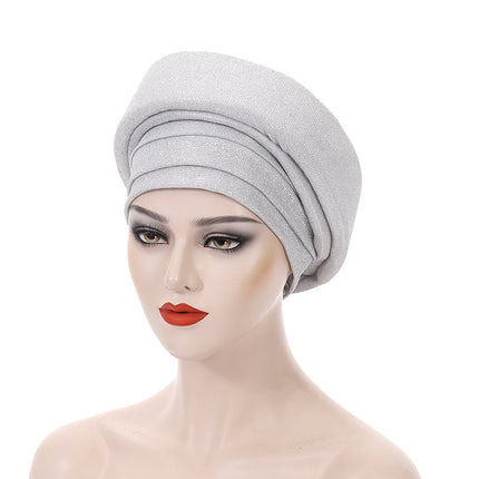 Glittering Powder Double-layer Sponge African Hat Muslim Hat Toque
