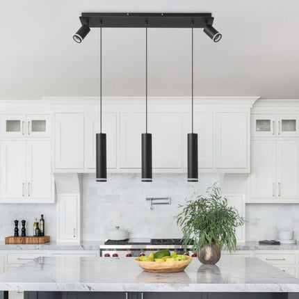 Angelina 5 - Light Cylinder Kitchen Island Pendant No Bulb