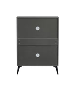 Meuble à chaussures gris eprolo avec étagères de rangement pour chaussures et organisation pratique.