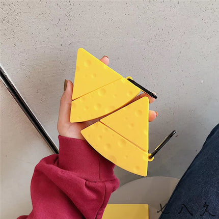 Compatible with Apple, Compatible with Apple , Stereo cheese and cheese airpods 1/2 generation wireless bluetooth silica gel cover pro3 generation earphone case protective cover
