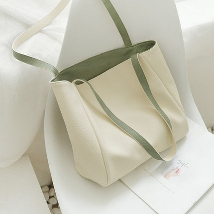 Contrast Color Double-sided Available Tote Bag