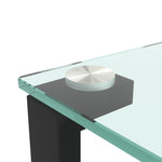 Table d'appoint en verre à deux niveaux, petite table ronde noire pour salon ou chambre, par eprolo.