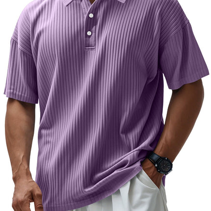 Printed Men's Loose Trendy Short Sleeve Lapel Shirt