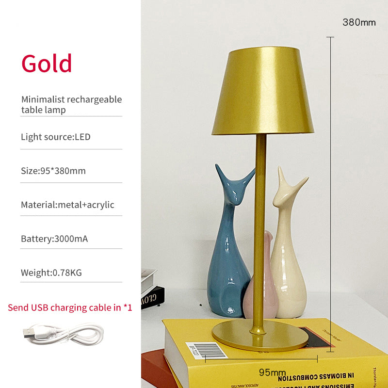 Lampe de table LED eprolo pour hôtel, design créatif en métal avec USB, protection des yeux et éclairage d'ambiance.