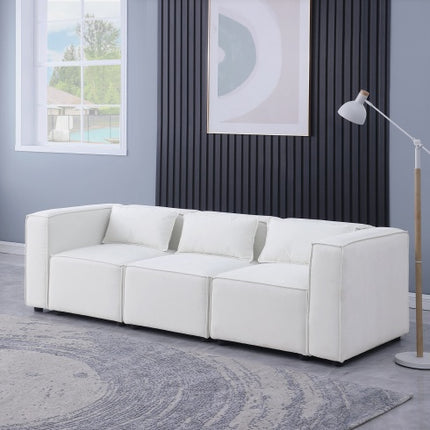 Modular Sofa BEIGE Chenille Fabric, Simple And Grand, The Seat And Back Is Very Soft. This Is Also A KNOCK DOWN Sofa