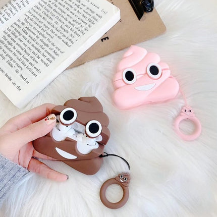 Compatible with Apple, Poop Pattern Soft Silicone Protective AirPods Cover