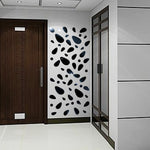 Autocollants muraux 3D miroir amovibles de 12 pièces, design moderne pour décoration intérieure, par eprolo