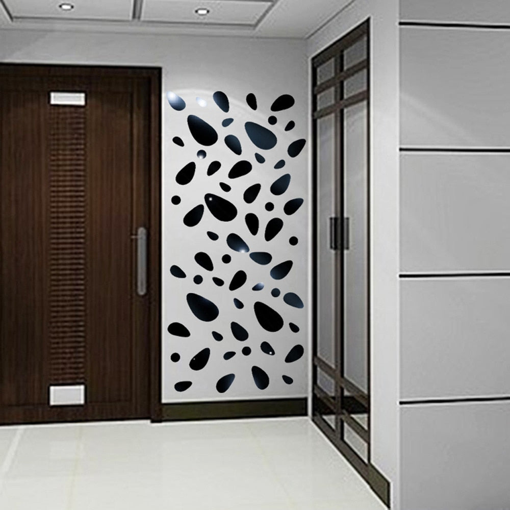 Autocollants muraux 3D miroir amovibles de 12 pièces, design moderne pour décoration intérieure, par eprolo
