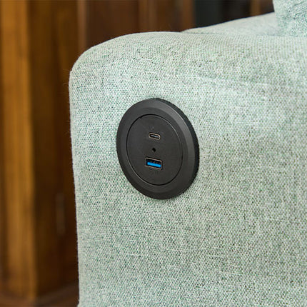 Fabric 3 Seater Couch With 2 USB, Comfortable Sectional Couches And Sofas For Living Room Bedroom Office Small Space, Easy Assembly & Comfy Cushion Cannot Be Sold On Temu