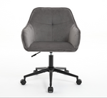 Chaise de bureau en velours eprolo avec roulettes, siège moderne pour bureau, salon ou chambre, design élégant et confortable