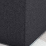 Pouf ottoman eprolo en tissu gris clair, moderne et confortable, avec surface rembourrée pour s'asseoir ou décorer.