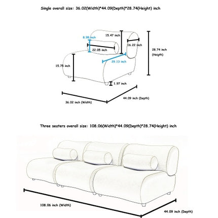 Contemporary Green Modular Sofa With Plush Chenille Upholstery - 3-Seat Sectional With Deep Seating & Soft Backrest - Perfect For Living Room Decor