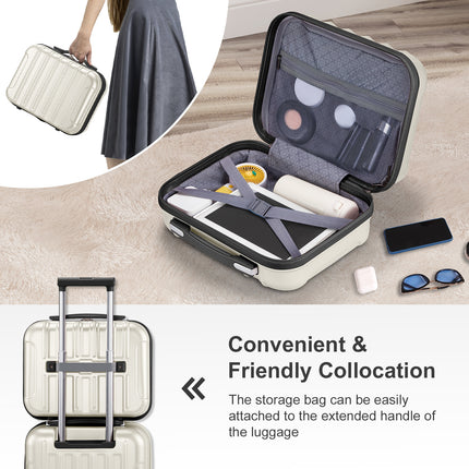 Vertical Pattern Two-piece Set 20 Inch Expandable With 14 Inch Suitcase