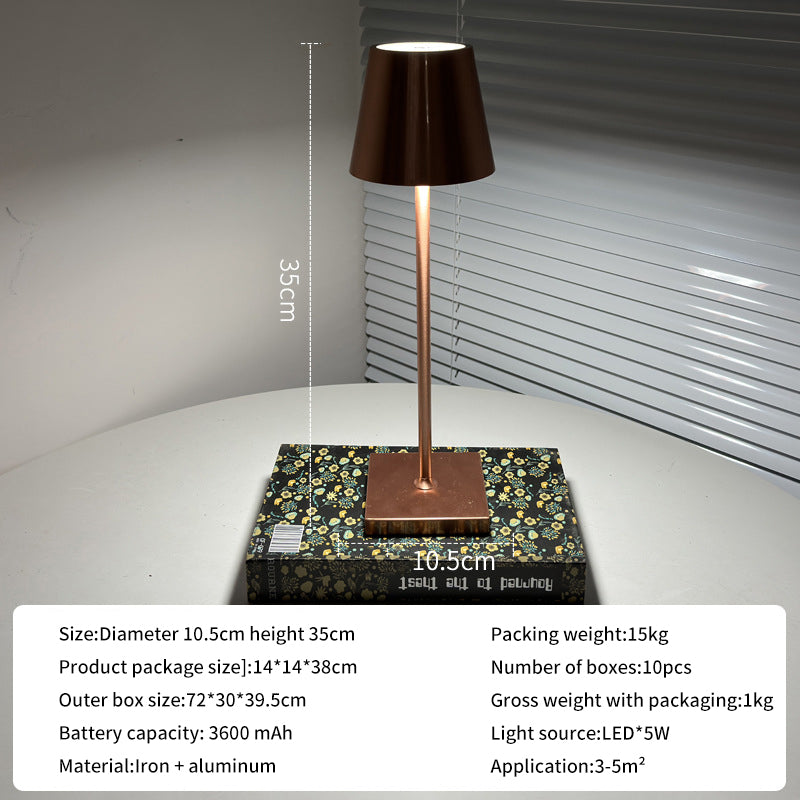 Lampe de table rétro rechargeable USB eprolo pour salon, chambre ou restaurant, éclairage d'ambiance avec protection des yeux.