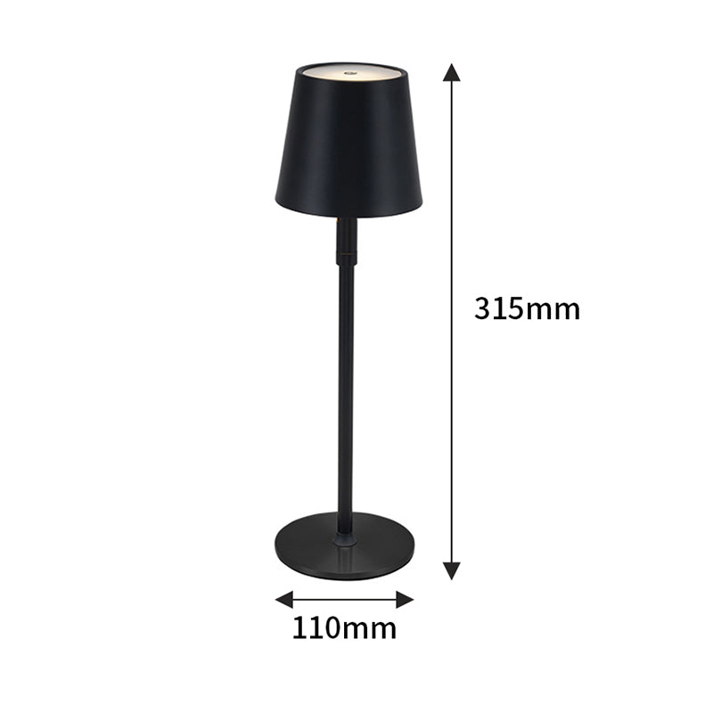 Lampe de chevet en bois massif avec design rétro, lampe de table de luxe sans fil, éclairage simple et élégant pour chambre.