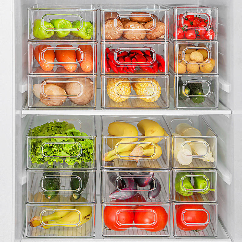 Boîte de rangement portable pour fruits et légumes eprolo, boîte de stockage pour réfrigérateur avec tiroir.