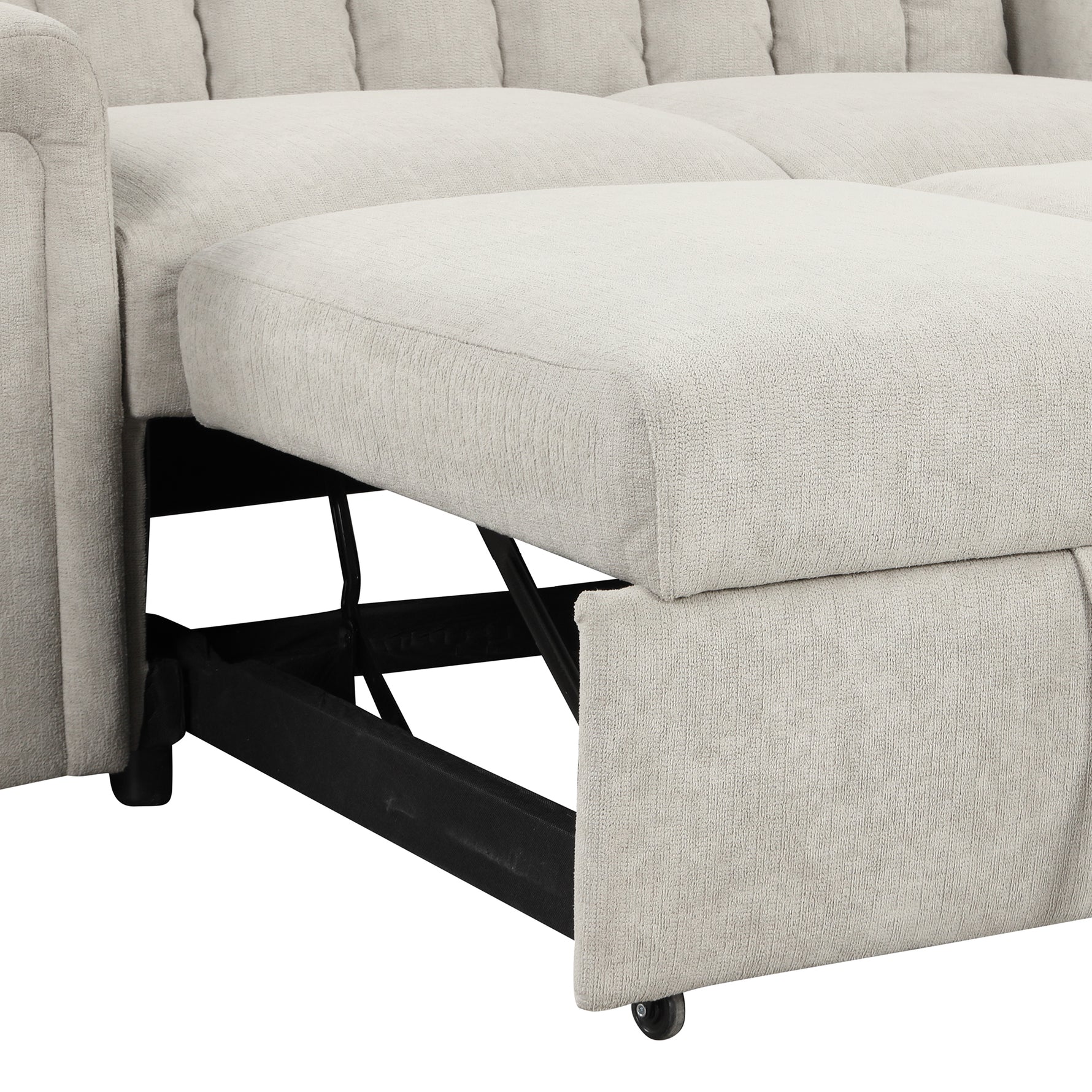 Canapé convertible U_STYLE eprolo avec coussin souple, siège pour deux personnes, style pratique et confortable.