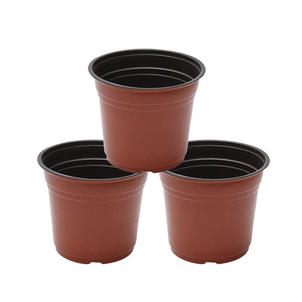 PP Simple Nursery Cup Soft Suction Plastic Flower Pot Green Plant Garden Supplies Two-color Pot