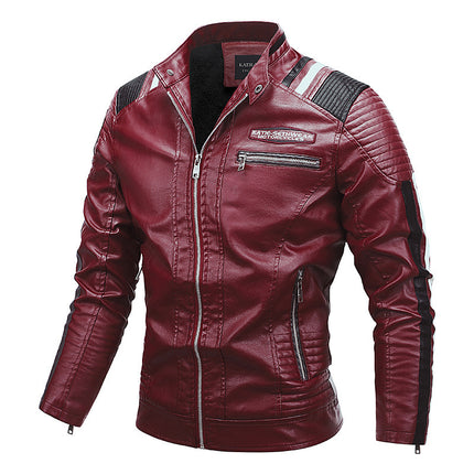 Motorcycle Leather Coat For Men Autumn And Winter New Men