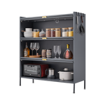 Étagère de rangement pour cuisine eprolo avec 3 niveaux, armoire à épices et stockage pour placard de cuisine.