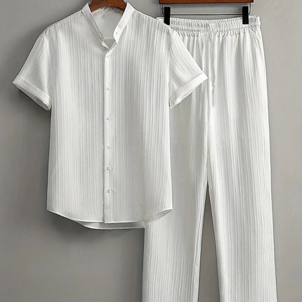 Men's Casual Multi-color Beach Short Sleeve Suit