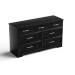 Commode moderne à 3 tiroirs eprolo avec poignées en métal noire, rangement pour vêtements, dimensions 47,6''L x 15,7''W x 26,6''H