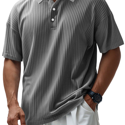 Printed Men's Loose Trendy Short Sleeve Lapel Shirt