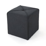 Pouf ottoman eprolo en tissu gris clair, assise rembourrée avec design moderne et élégant, idéal comme siège ou table d’appoint.