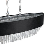 Lustre en cristal moderne de la marque eprolo avec plusieurs branches et pendentifs en cristal brillant.