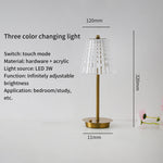 Lampe de table moderne en métal avec cristal, touche tactile, ambiance romantique pour chambre ou bar, lampes créatives d'eprolo