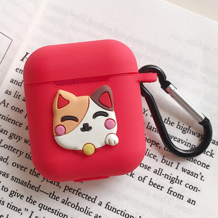 Compatible with Apple, AirPods protective jacket cute cartoon silicone anti-falling earphone jacket Japanese Korean women''s key-clasp hanging rope